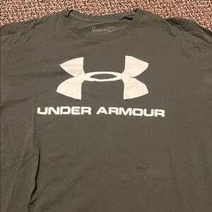Under Armour Men's Charcoal Tee with White Logo